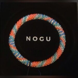🩵🧡🤍 NOGU Himalayan Blue, Orange, White Bracelet 🤍🧡🩵